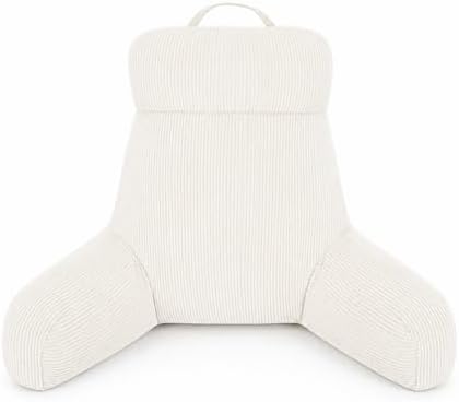 Reading Pillow with Arms for Bed Sitting Up, 24 Inch, Beige by EASTSNOW