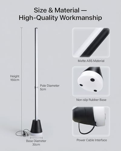 Smart LED Corner Floor Lamp 1000LM Dimmable - Image 3