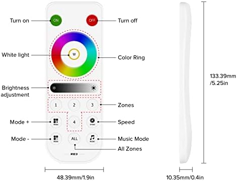 BTF-LIGHTING RB3 2.4G Wireless Touch RF Remote for PWM or SPI RGB RGBW LED - Image 2
