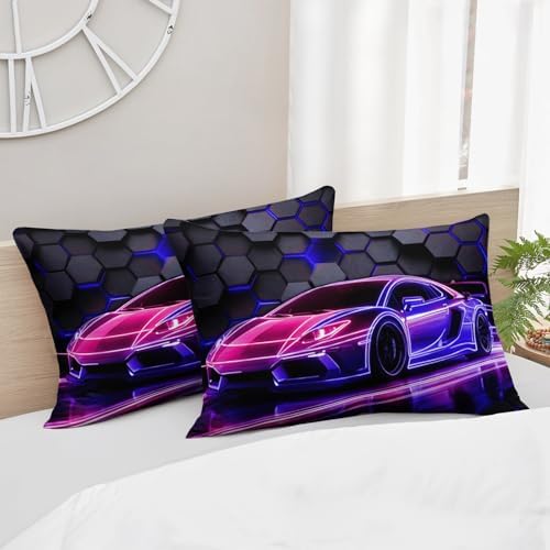 HOSIMA Boys Race Car Gaming Bedding Queen,1 Fitted Sheet+2 Pillowcases. - Image 7