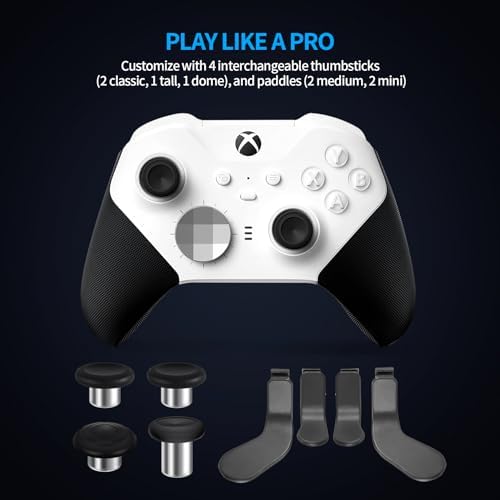 Complete Component Pack for Elite Controller Series 2 - Accessories Replacement Parts Repair Kit with Storage Case, Charging Dock and Charger Cable, 4 Thumbsticks, 4 Paddles, 1 D-Pad - Image 5