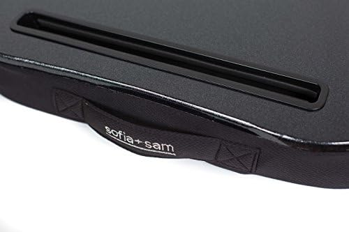 Sofia + Sam Mini Lap Desk with Memory Foam Cushion | Tablet Slot and Handle | Fits Laptops Up to 15" | Tablets Up to 9.6" | Black | Portable Travel Desk | Reading Writing and Coloring - Image 6