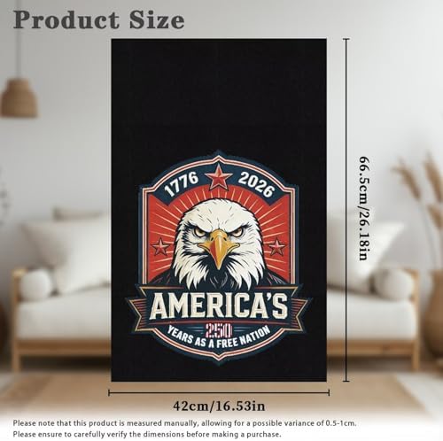 250th Anniversary Text Eagle Set of 3 Decoration Headrest Cover 26x16 Inch - Breathable Polyester Back Cover, Easy to Install Anti-Slip Sofa Protector with Nails, Fit for Home or Office - Image 6