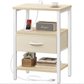 SUPERJARE Nightstand with Charging Station, USB-C Port, Bedside Table by SUPERJARE