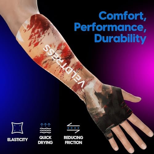 Gaming Arm Sleeve for PC Gamers - Breathable Wrist & Forearm Support, Ideal for FPS Aiming, Koi & Sakura Designs - Image 2