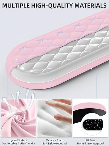 Ergonomic Wrist Rest, Full-Size Keyboard & Mouse Wrist Support Pad, Pink | Slow Rebound, Soft Memory Foam, Computer Keyboard & Mouse Palm Rest, Pain Relief, Comfort for Office, Gaming, Study, Typing - Image 3