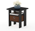Furinno ANDREY Square Side Table, End Table, Night Stand, Americano by Furinno-FitsYourSpaceFitsYourBudget