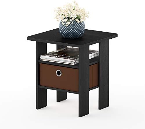 Furinno ANDREY Square Side Table, End Table, Night Stand, Americano by Furinno-FitsYourSpaceFitsYourBudget