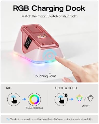 EPOMAKER NEX Lite Wireless Gaming Mouse w/Screens & RGB Charging Dock - Image 6