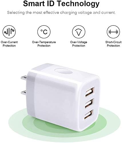 USB Charger Cubes, Wall Charger Adapter, Sicodo 3Pack Universal Travel 3.1A - Image 5
