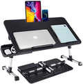 Lap Desk for Laptop,BUILDEC Adjustable Laptop Stand for Desk with Storage Drawer,Foldable Legs Standing Lap Table for Reading, Eating, Working, Writing, Gaming and Drawing in Bed Sofa Couch Floor by BUILDEC
