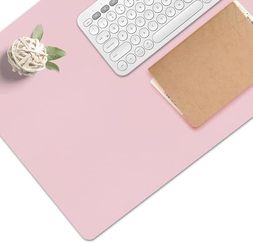 Desk Mat Set， Wrist Rest for Computer Keyboard, 3-in-1 Large Mouse Pad and Keyboard Wrist Rest Set, Non-Slip Desk Mat Protector for Office, Home(27.5×13.8 Inches, Pink) - Image 6