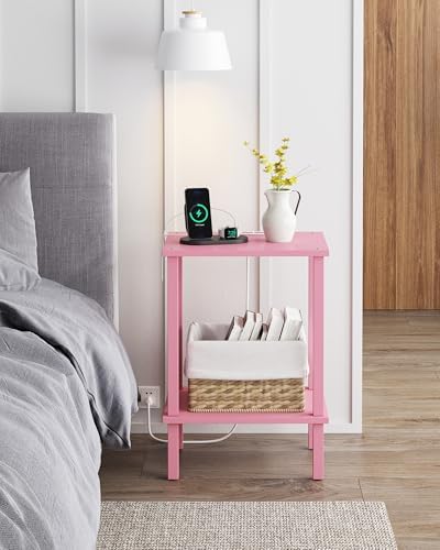 TUTOTAK End Table with Charging Station, Side Table Set of 2, Nightstand - Image 6