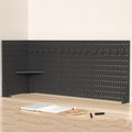 Pegboard Wall Organizer Panels.Clamp Desk Privacy Panel, No Drilling Required, 150 x 40 cm, Versatile Desk Accessory for Office & Home, Black, Ideal for Gaming & Workspaces, Easy Installatio by Unknown