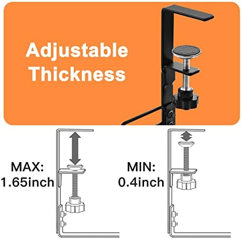NoDrill 2 Pack 15.7" Under Desk Cable Management Tray, Sturdy Metal Cord Organizer for Office & Home Standing Desk - Image 4