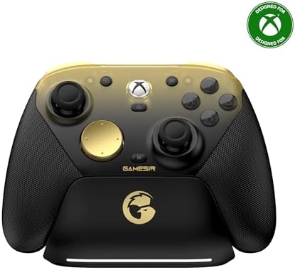 GameSir G7 Pro Wired Controller for Xbox Series X|S, Xbox One, Wireless Gamepad for PC&Android with TMR Sticks, Hall Effect Analog Triggers, 1000Hz Polling Rate, 3.5mm Audio Jack - Golden by GameSir