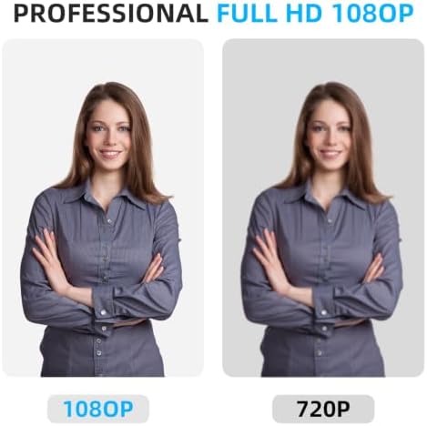 1080P Webcam with Microphone, Full HD Streaming Camera, Noise Cancelling, Auto Light Adjustment, USB Plug-and-Play Computer Camera, for Desktop PC or Laptop - Image 2