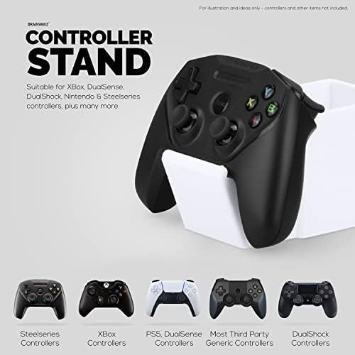 Desk Organizer with Game Controller Holder, Tablet Stand for iPads/iPhones, TV Remote & Pen Storage, Reduce Desktop Clutter, Have All Your Side Table Items in One Space (White) - Image 5