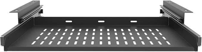 Sliding Under Desk Laptop Mount Shelf with Air Vents, 16" W - Image 6