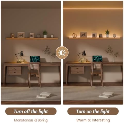 60 inch LED Gaming Floating Shelves for Wall,Solid Wood Long Wall Shelves Set of 1 with Wired Plug-in led Lights for Gaming Room,Natural Finish Floating Bookshelf for Living Room Bedroom - Image 3