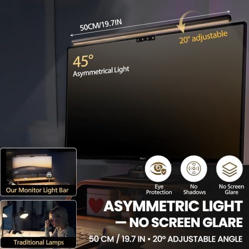Monitor Light Bar 19.7", No-Glare Asymmetric Desk Screen Lamp - Image 2