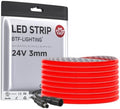 BTF-LIGHTING UL Listed Red Color 3mm Width FCOB COB LED Strip Light by BTF-LIGHTING