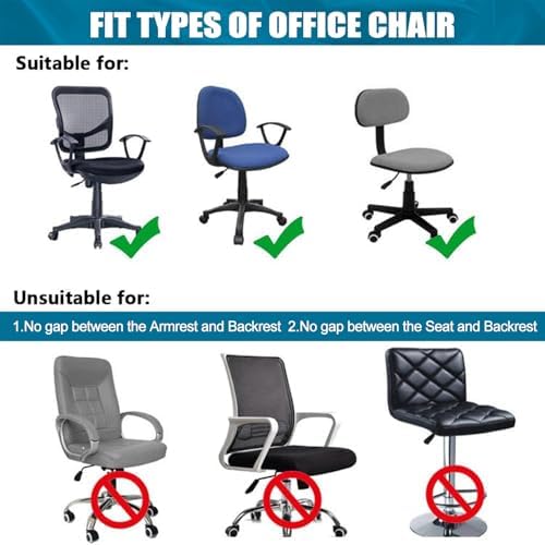 Smiry Stretch Printed Office Computer Desk Chair Seat Covers | Stretch Fit, Soft Fabric Universal Rotating Chair Cover, Washable Removable, Anti-Dust Seat Cushion Protector - Image 5