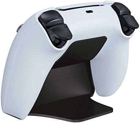 PlayVital 2 Pack Controller Display Stand for ps5, Gamepad Stand Desk Holder for ps5 Controller Accessories with Rubber Pads, Solid Black - Image 6