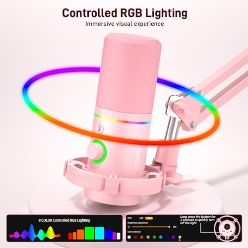 MAONO PD200XS XLR/USB Dynamic Microphone Kit, RGB Gaming Mic with Software - Image 4