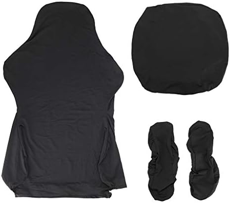 BTSKY Ergonomic Office Computer Game Chair Slipcovers (No Chair) | Stretchy Polyester Covers Universal Protective Chair Seat Covers for Reclining Racing Gaming Gaming Chair, Black - Image 2