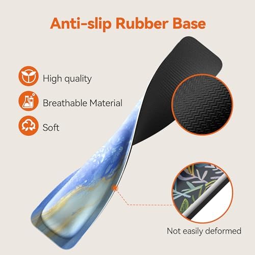 TECKNET Wrist Rest for Computer Keyboard Ergonomic, 1 in Thick, 17x3.3 in | Thicken Memory Foam, Typing Pain Relief, Wrist Support Pad for Keyboard, Comfort for Home/Office/Work, Anti-Slip Rubber Base - Image 4
