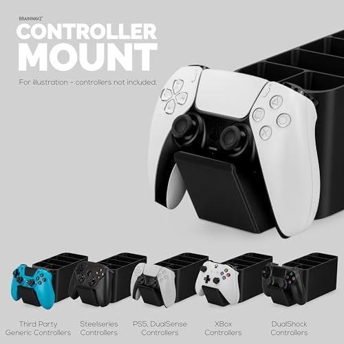 BRAINWAVZ Game Controller, Remote Control Holder & Pen Organizer, Ideal for Side Tables & Desktops (For 3 to 5 Remotes, 1 Game Controller, Pens & Stationery) - Image 4