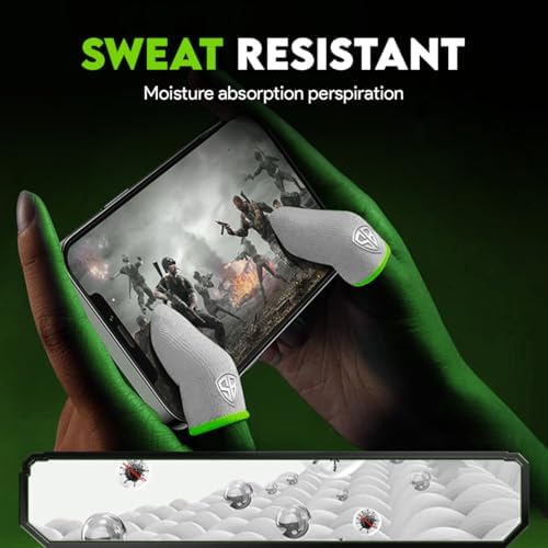 Silver Fiber Thumb & Finger Sleeve for Mobile Game (4 Pieces), Pubg,Cod,Freefire -with Metal Carry Box-Pack of 2 Pair - Image 5