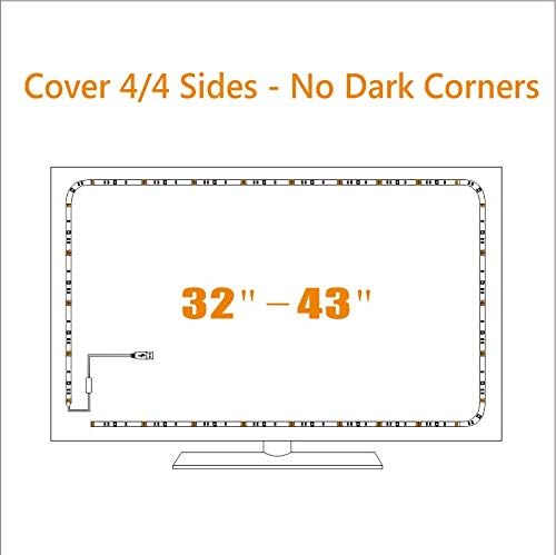 USB TV Backlight for 32 to 43 inch TV RGB LED Neon Accent Lights Strip - Image 6