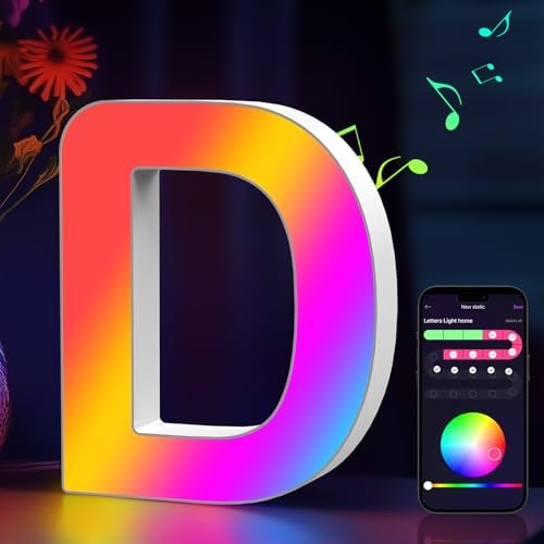 Light Up Letters Marquee Letter LED Lights Music Sync RGB Color Changing by MeRGB