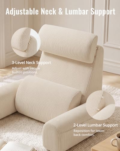 Blissful Diary Reading Pillow with Adjustable Neck & Lumbar Support, 21" - Image 3