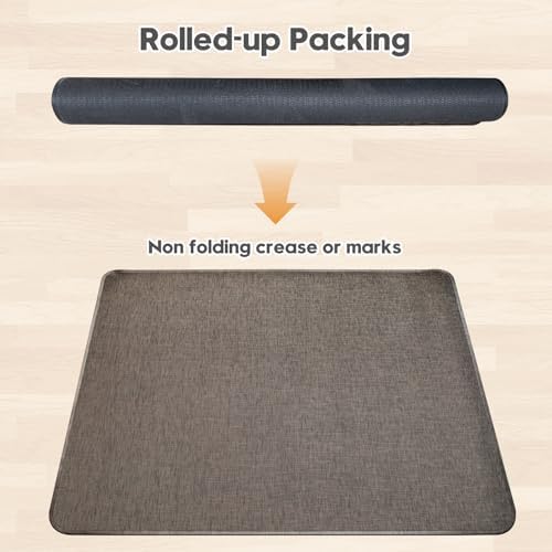 Sycoodeal Office Chair Mat for Hardwood & Tile Floor, 40" x 55" Heavy Duty Computer Gaming Chair Mat for Rolling Chairs Non-Curve, Anti-Slip, Floor Protector for Home Office (Coffee) - Image 5