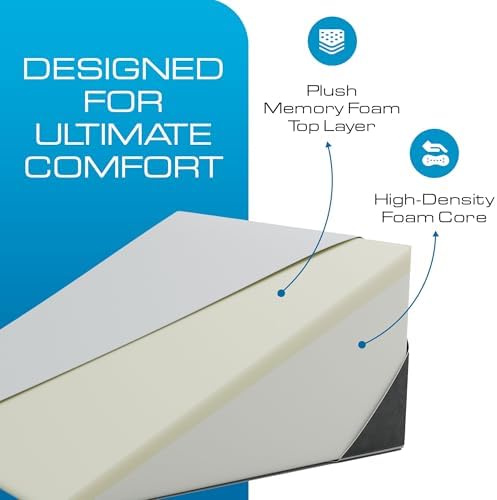 Kolbs Bed Wedge Pillow for Sleep Apnea, FSA Eligible Acid Reflux, and Back Pain Relief, with Chic Jacquard Cover - Headboard Wedges for Sleeping (Extra Wide 12" Height) - Image 3