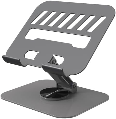 Metal Tablet Stand Holder Adjustable for iPad Kindle Tab, Grey by TAPMEI