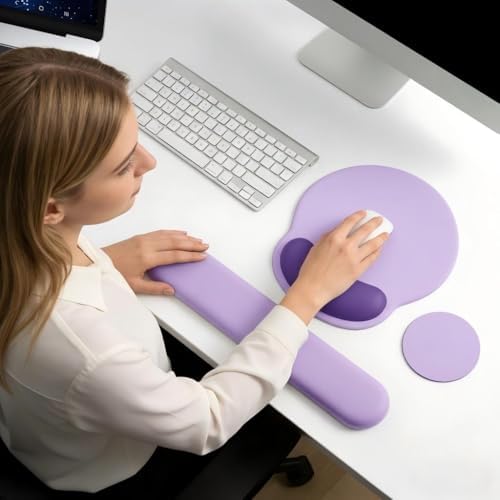 Mouse Pad with Keyboard Wrist Rest,Ergonomic Mousepad Support Set - Image 7