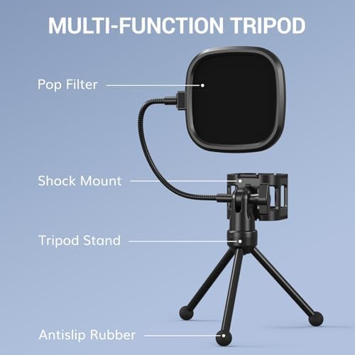 TONOR TC-777 Podcast Microphone, USB Computer Microphone, Cardioid Condenser PC Mic with Tripod Stand and Pop Filter for Podcasting, Streaming, Vocal Recording, Compatible with PC & Laptop, PS4/5 - Image 6