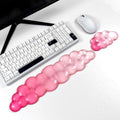 Gel Keyboard and Mouse Wrist Rest, Cloud Wrist Pad for Computer Keyboard | White Pink Wrist support for Keyboard 60%/68%/75%,Cloud Wrist Rest,Keyboard Cushion, Comfort & Support for Typing and Gaming by Sumgsn
