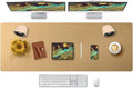 Bloss Gold Leather Desk Mat 47.2" x 16.9", Large Keyboard Pad for Desk, Desk Matt for Desktop, Waterproof Desk Pad Mat, Computer Mat for Office/Home/Decor by Bloss