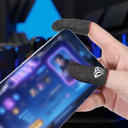 Qianyu 10 Pack Mobile Phone Gaming Finger Sleeves with Case Thumb Sleeve - Image 7