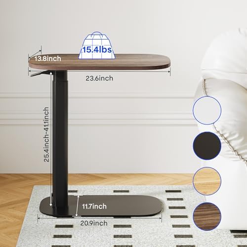 FLEXISPOT 24''Adjustable C Table Gas Spring Mobile Side End Table - Image 3