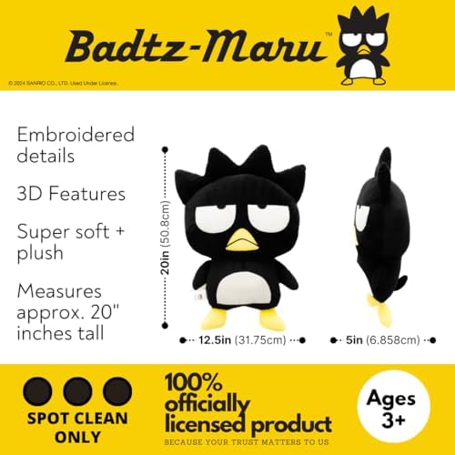 Badtz Maru Bedding Super Soft Cozy Decorative Cuddle Pillow, (Officially Licensed Product) By Franco Collectibles - Image 2