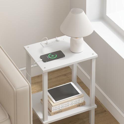 TUTOTAK End Table with Charging Station, Side Table Set of 2, Nightstand - Image 6