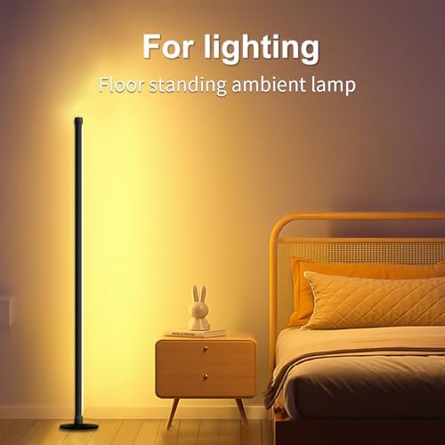 LED Floor Lamp, 63-Inch RGB Corner Light with Music Sync, Smart App Control, 16 Million Colors, Remote Control for Living Room, Bedroom, Gaming Room (2 Pack) - Image 6