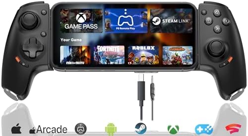 Megadream Phone Controller for iPhone 17/iPhone 16/iPhone 15/Android USB C Mobile Gaming Controller with 3.5mm Audio Jack, Remote Player Gamepad for PS5/PS4/Xbox/PC, Cloud Game, Plug and Play, Hall Joysticks/Hall Trigger, 2 Mappable Buttons by Megadream-AlwaysFocusonGamingAccessories