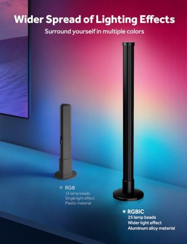 Smart LED Light Bars, Gaming Lights RGB Light Bar for Room, 16 Million Colors TV Backlights, Music Sync, App & Remote Control Ambient Lighting for PC, Room Decorative Mood Lights - Image 2